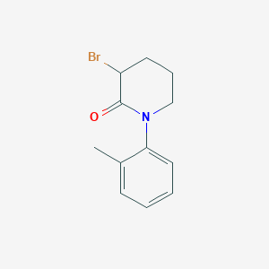 molecular formula C12H14BrNO B2981485 3-Bromo-1-(2-methylphenyl)piperidin-2-one CAS No. 1343254-36-3