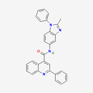 N-(2-methyl-1-phenyl-1H-benzo[d]imidazol-5-yl)-2-phenylquinoline-4-carboxamide