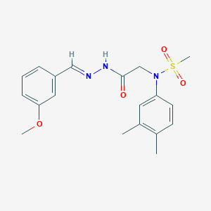 molecular formula C19H23N3O4S B298149 N-(3,4-dimethylphenyl)-N-{2-[2-(3-methoxybenzylidene)hydrazino]-2-oxoethyl}methanesulfonamide 
