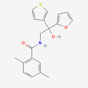 molecular formula C19H19NO3S B2981495 N-(2-(furan-2-yl)-2-hydroxy-2-(thiophen-3-yl)ethyl)-2,5-dimethylbenzamide CAS No. 2034260-38-1