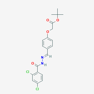 tert-butyl {4-[(E)-{2-[(2,4-dichlorophenyl)carbonyl]hydrazinylidene}methyl]phenoxy}acetate