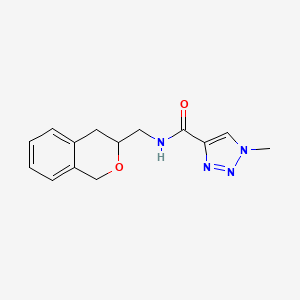 molecular formula C14H16N4O2 B2981504 N-(isochroman-3-ylmethyl)-1-methyl-1H-1,2,3-triazole-4-carboxamide CAS No. 2034204-78-7
