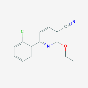 molecular formula C14H11ClN2O B2981511 6-(2-Chlorophenyl)-2-ethoxypyridine-3-carbonitrile CAS No. 400077-20-5
