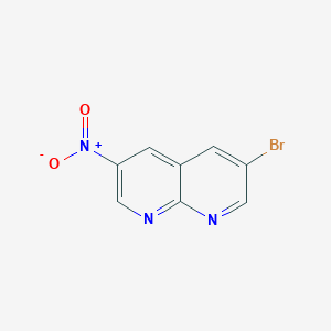 molecular formula C8H4BrN3O2 B2981528 3-Bromo-6-nitro-1,8-naphthyridine CAS No. 2230803-46-8