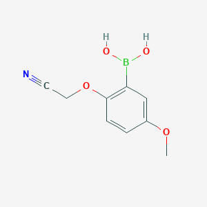 molecular formula C9H10BNO4 B2981541 [2-(Cyanomethoxy)-5-methoxyphenyl]boronic acid CAS No. 2377611-19-1