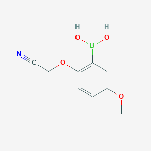 molecular formula C9H10BNO4 B2981541 [2-(氰甲氧基)-5-甲氧基苯基]硼酸 CAS No. 2377611-19-1