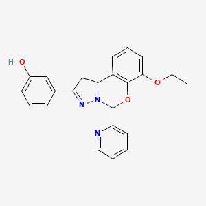 3-(7-ethoxy-5-(pyridin-2-yl)-5,10b-dihydro-1H-benzo[e]pyrazolo[1,5-c][1,3]oxazin-2-yl)phenol