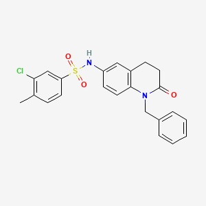 N-(1-benzyl-2-oxo-1,2,3,4-tetrahydroquinolin-6-yl)-3-chloro-4-methylbenzenesulfonamide