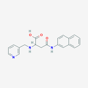 molecular formula C20H19N3O3 B2981556 4-(萘-2-基氨基)-4-氧代-2-(吡啶-3-基甲基氨基)丁酸 CAS No. 1026767-32-7