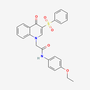 2-[3-(benzenesulfonyl)-4-oxoquinolin-1-yl]-N-(4-ethoxyphenyl)acetamide