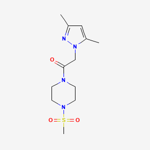 2-(3,5-dimethyl-1H-pyrazol-1-yl)-1-(4-(methylsulfonyl)piperazin-1-yl)ethanone