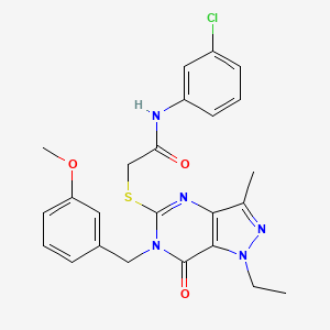 N-(3-chlorophenyl)-2-((1-ethyl-6-(3-methoxybenzyl)-3-methyl-7-oxo-6,7-dihydro-1H-pyrazolo[4,3-d]pyrimidin-5-yl)thio)acetamide