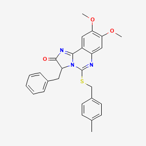 3-benzyl-8,9-dimethoxy-5-[(4-methylbenzyl)sulfanyl]imidazo[1,2-c]quinazolin-2(3H)-one