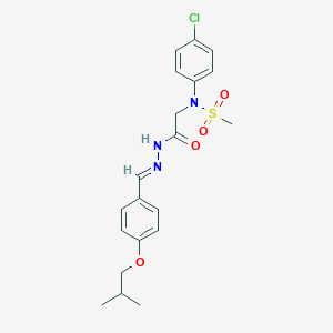 molecular formula C20H24ClN3O4S B298158 N-(4-chlorophenyl)-N-{2-[2-(4-isobutoxybenzylidene)hydrazino]-2-oxoethyl}methanesulfonamide 