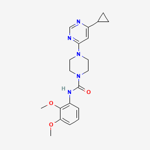 molecular formula C20H25N5O3 B2981584 4-(6-cyclopropylpyrimidin-4-yl)-N-(2,3-dimethoxyphenyl)piperazine-1-carboxamide CAS No. 1798023-51-4