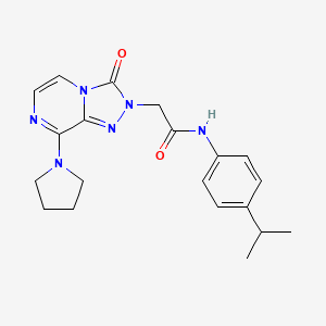 2-[3-oxo-8-(pyrrolidin-1-yl)[1,2,4]triazolo[4,3-a]pyrazin-2(3H)-yl]-N-[4-(propan-2-yl)phenyl]acetamide