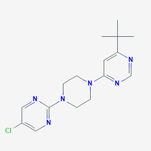 molecular formula C16H21ClN6 B2981607 2-[4-(6-Tert-butylpyrimidin-4-yl)piperazin-1-yl]-5-chloropyrimidine CAS No. 2380142-40-3
