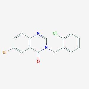 molecular formula C15H10BrClN2O B2981611 6-Bromo-3-(2-chlorobenzyl)-4(3H)-quinazolinone CAS No. 302913-46-8