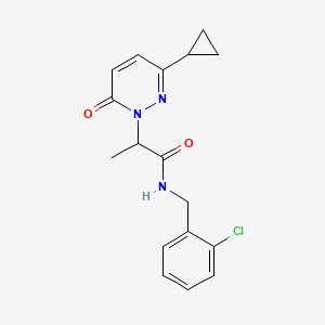 N-(2-chlorobenzyl)-2-(3-cyclopropyl-6-oxopyridazin-1(6H)-yl)propanamide