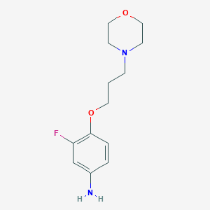 molecular formula C13H19FN2O2 B2981616 3-Fluoro-4-(3-morpholin-4-ylpropoxy)aniline CAS No. 837421-93-9