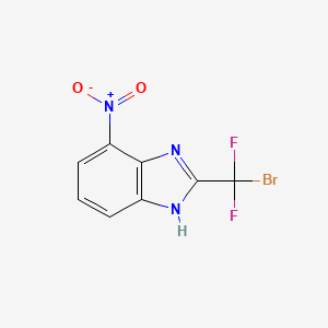 molecular formula C8H4BrF2N3O2 B2981618 2-[Bromo(difluoro)methyl]-4-nitro-1H-benzimidazole CAS No. 2366994-19-4