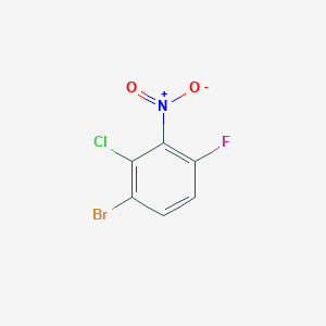 molecular formula C6H2BrClFNO2 B2981619 1-Bromo-2-chloro-4-fluoro-3-nitrobenzene CAS No. 1805575-94-3