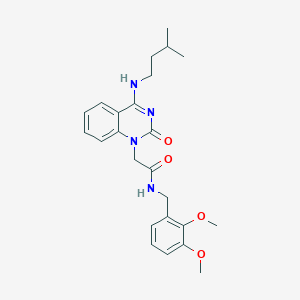 molecular formula C24H30N4O4 B2981624 N-(2,3-dimethoxybenzyl)-2-(4-(isopentylamino)-2-oxoquinazolin-1(2H)-yl)acetamide CAS No. 1226448-31-2
