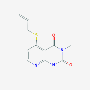 molecular formula C12H13N3O2S B2981625 5-(allylthio)-1,3-dimethylpyrido[2,3-d]pyrimidine-2,4(1H,3H)-dione CAS No. 899748-33-5
