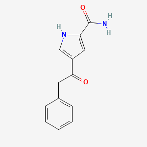 molecular formula C13H12N2O2 B2981626 4-(2-phenylacetyl)-1H-pyrrole-2-carboxamide CAS No. 338397-64-1