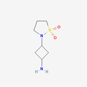 molecular formula C7H14N2O2S B2981632 2-(trans-3-Aminocyclobutyl)isothiazolidine 1,1-dioxide CAS No. 2291044-16-9