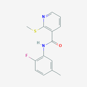 molecular formula C14H13FN2OS B2981637 N-(2-fluoro-5-methylphenyl)-2-methylsulfanylpyridine-3-carboxamide CAS No. 923807-73-2