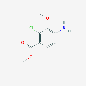 molecular formula C10H12ClNO3 B2981641 Ethyl 4-amino-2-chloro-3-methoxybenzoate CAS No. 2248393-99-7