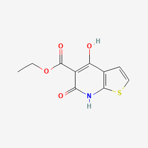 molecular formula C10H9NO4S B2981642 Ethyl 4-hydroxy-6-oxo-6,7-dihydrothieno[2,3-b]pyridine-5-carboxylate CAS No. 99429-68-2