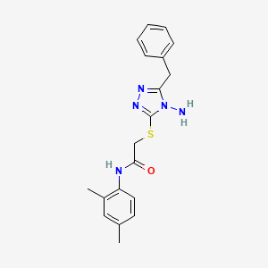 molecular formula C19H21N5OS B2981643 2-[(4-amino-5-benzyl-1,2,4-triazol-3-yl)sulfanyl]-N-(2,4-dimethylphenyl)acetamide CAS No. 898624-57-2