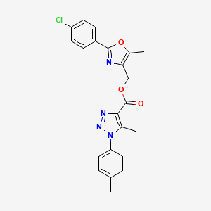 (2-(4-chlorophenyl)-5-methyloxazol-4-yl)methyl 5-methyl-1-(p-tolyl)-1H-1,2,3-triazole-4-carboxylate