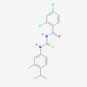 molecular formula C18H18Cl2N2OS B2981650 N-(2,4-dichlorobenzoyl)-N'-(4-isopropyl-3-methylphenyl)thiourea CAS No. 866151-66-8