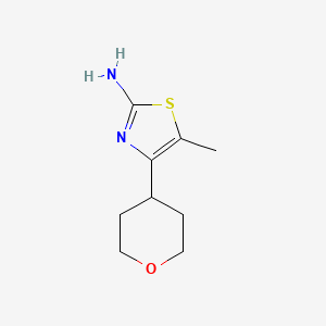 molecular formula C9H14N2OS B2981655 5-甲基-4-(氧杂-4-基)-1,3-噻唑-2-胺 CAS No. 1888919-43-4