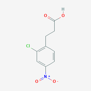 molecular formula C9H8ClNO4 B2981663 3-(2-Chloro-4-nitrophenyl)propanoic acid CAS No. 501678-57-5