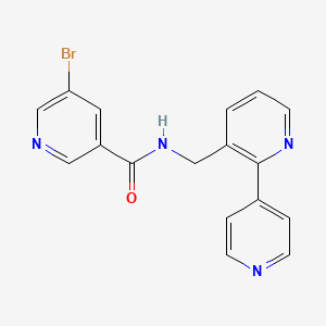 molecular formula C17H13BrN4O B2981665 N-([2,4'-bipyridin]-3-ylmethyl)-5-bromonicotinamide CAS No. 2034474-87-6