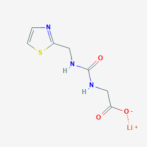 molecular formula C7H8LiN3O3S B2981672 Lithium;2-(1,3-thiazol-2-ylmethylcarbamoylamino)acetate CAS No. 2247101-89-7