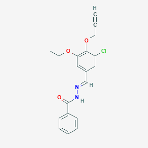 molecular formula C19H17ClN2O3 B298168 N'-[3-chloro-5-ethoxy-4-(2-propynyloxy)benzylidene]benzohydrazide 