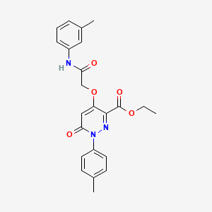 molecular formula C23H23N3O5 B2981681 Ethyl 4-[2-(3-methylanilino)-2-oxoethoxy]-1-(4-methylphenyl)-6-oxopyridazine-3-carboxylate CAS No. 899729-20-5