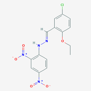 molecular formula C15H13ClN4O5 B298169 5-Chloro-2-ethoxybenzaldehyde {2,4-bisnitrophenyl}hydrazone 