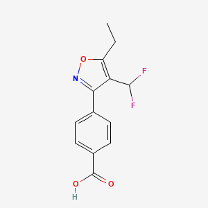 4-[4-(Difluoromethyl)-5-ethyl-1,2-oxazol-3-yl]benzoic acid