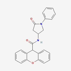 molecular formula C24H20N2O3 B2981703 N-(5-oxo-1-phenylpyrrolidin-3-yl)-9H-xanthene-9-carboxamide CAS No. 896363-37-4