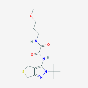molecular formula C15H24N4O3S B2981705 N'-(2-tert-butyl-4,6-dihydrothieno[3,4-c]pyrazol-3-yl)-N-(3-methoxypropyl)oxamide CAS No. 899756-31-1