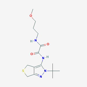 molecular formula C15H24N4O3S B2981705 N'-(2-叔丁基-4,6-二氢噻吩并[3,4-c]吡唑-3-基)-N-(3-甲氧基丙基)草酰胺 CAS No. 899756-31-1