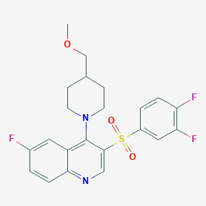 3-[(3,4-Difluorophenyl)sulfonyl]-6-fluoro-4-[4-(methoxymethyl)piperidin-1-yl]quinoline