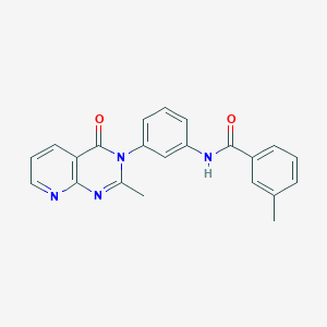 molecular formula C22H18N4O2 B2981718 3-methyl-N-[3-(2-methyl-4-oxopyrido[2,3-d]pyrimidin-3-yl)phenyl]benzamide CAS No. 1002256-87-2