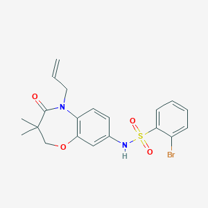 N-(5-allyl-3,3-dimethyl-4-oxo-2,3,4,5-tetrahydrobenzo[b][1,4]oxazepin-8-yl)-2-bromobenzenesulfonamide